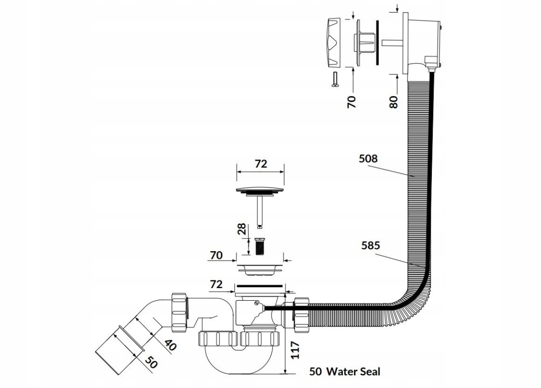 Wymiary syfonu – Idealne dopasowanie do wanien