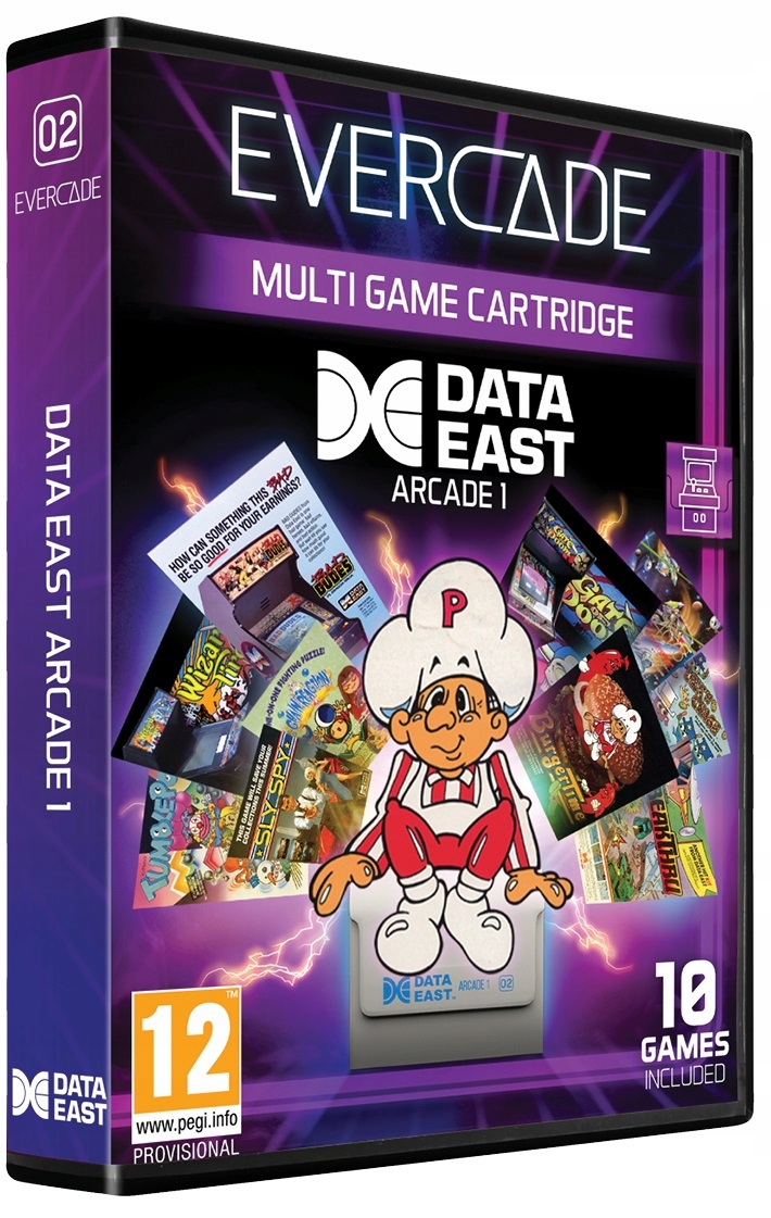 EVERCADE A2 - Zestaw gier Data East Arcade 1 – Klasyka gier w Twoim domu