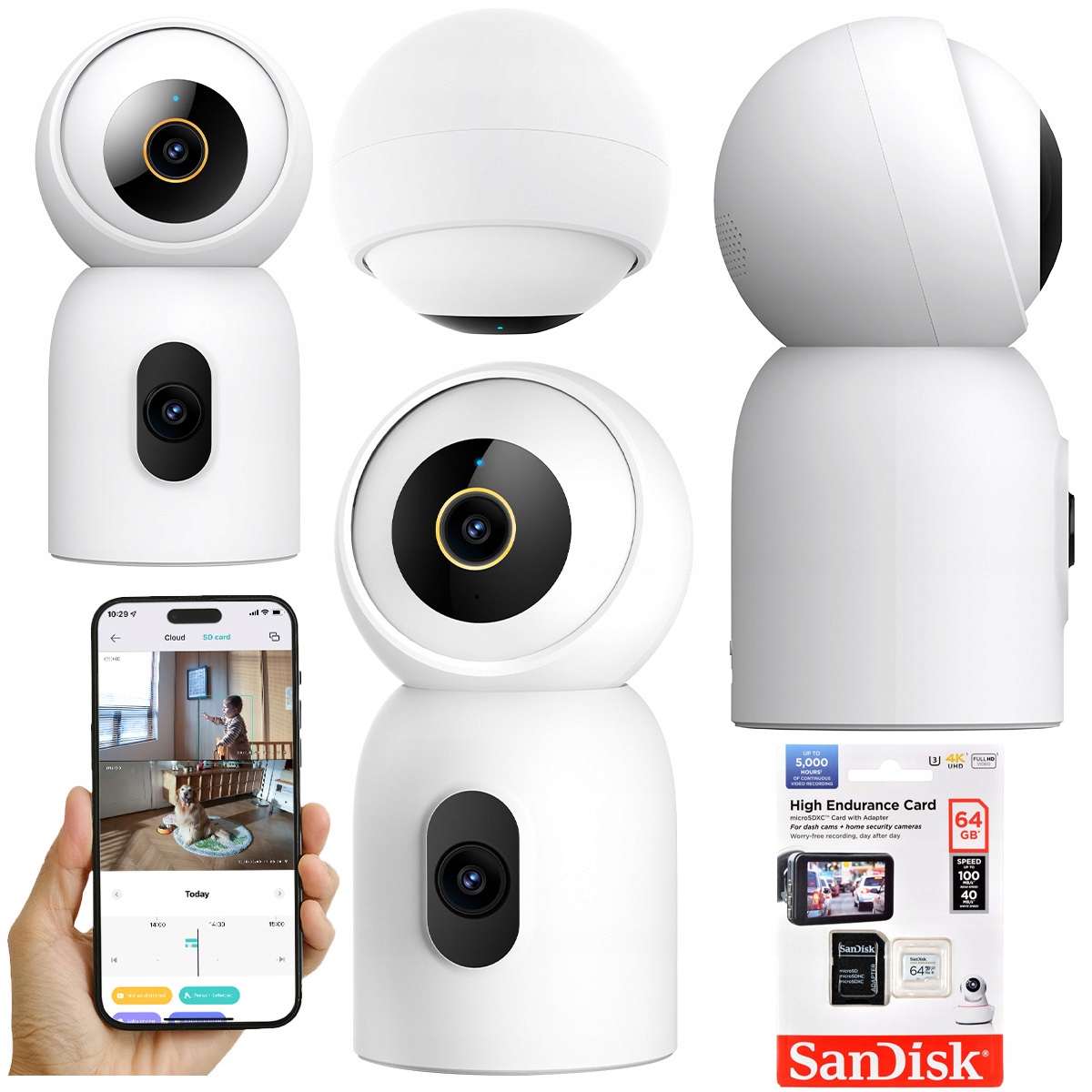 Nagrania w chmurze i na karcie microSD