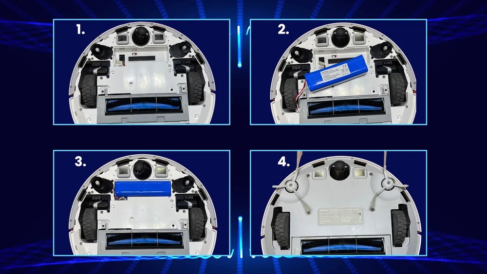 cztery kroki wymiany baterii w robocie sprzątającym xiaomi