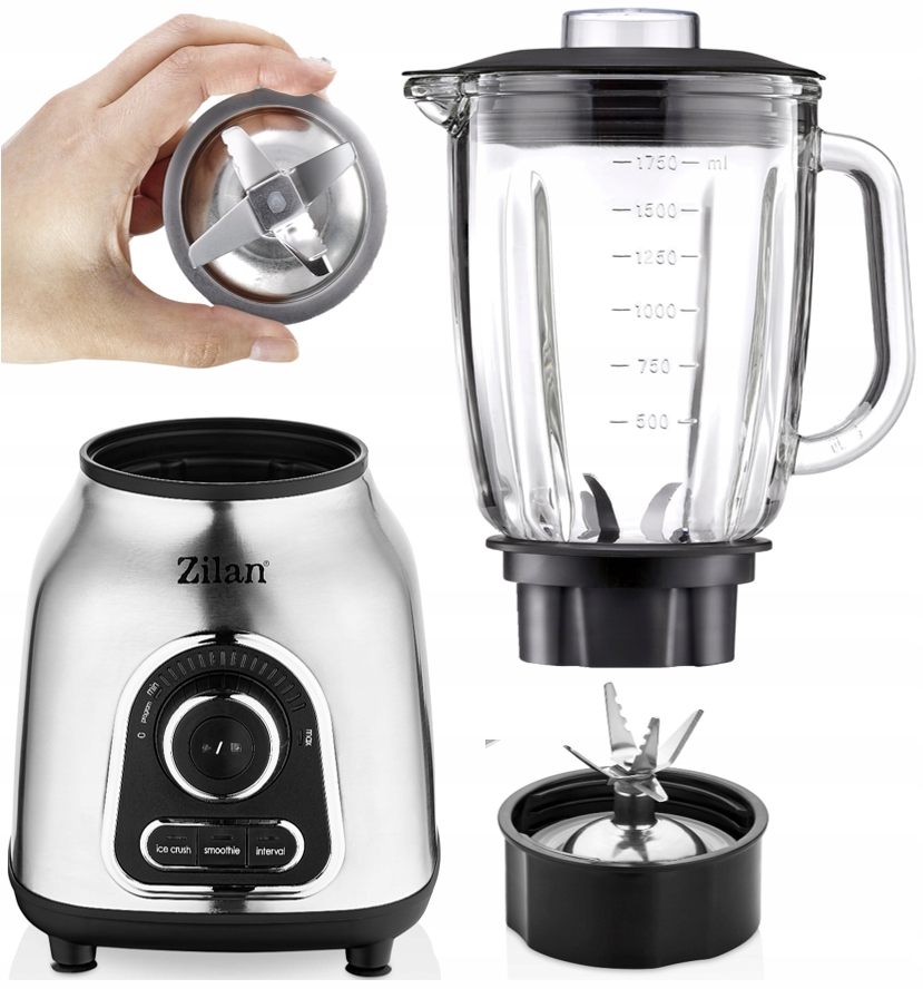 Blender kielichowy Lód 1,75L 1400W – Idealny do zdrowych koktajli