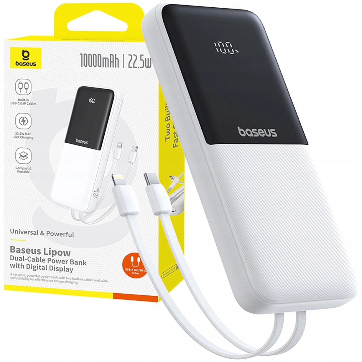 Baseus Lipow 10000mAh 22.5W Powerbank – A reliable source of energy while traveling