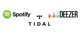 Spotify, Deezer, TIDAL