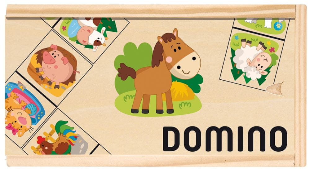 WOODYLAND Domino Zwierzęta domowe – Klasyczna gra dla najmłodszych