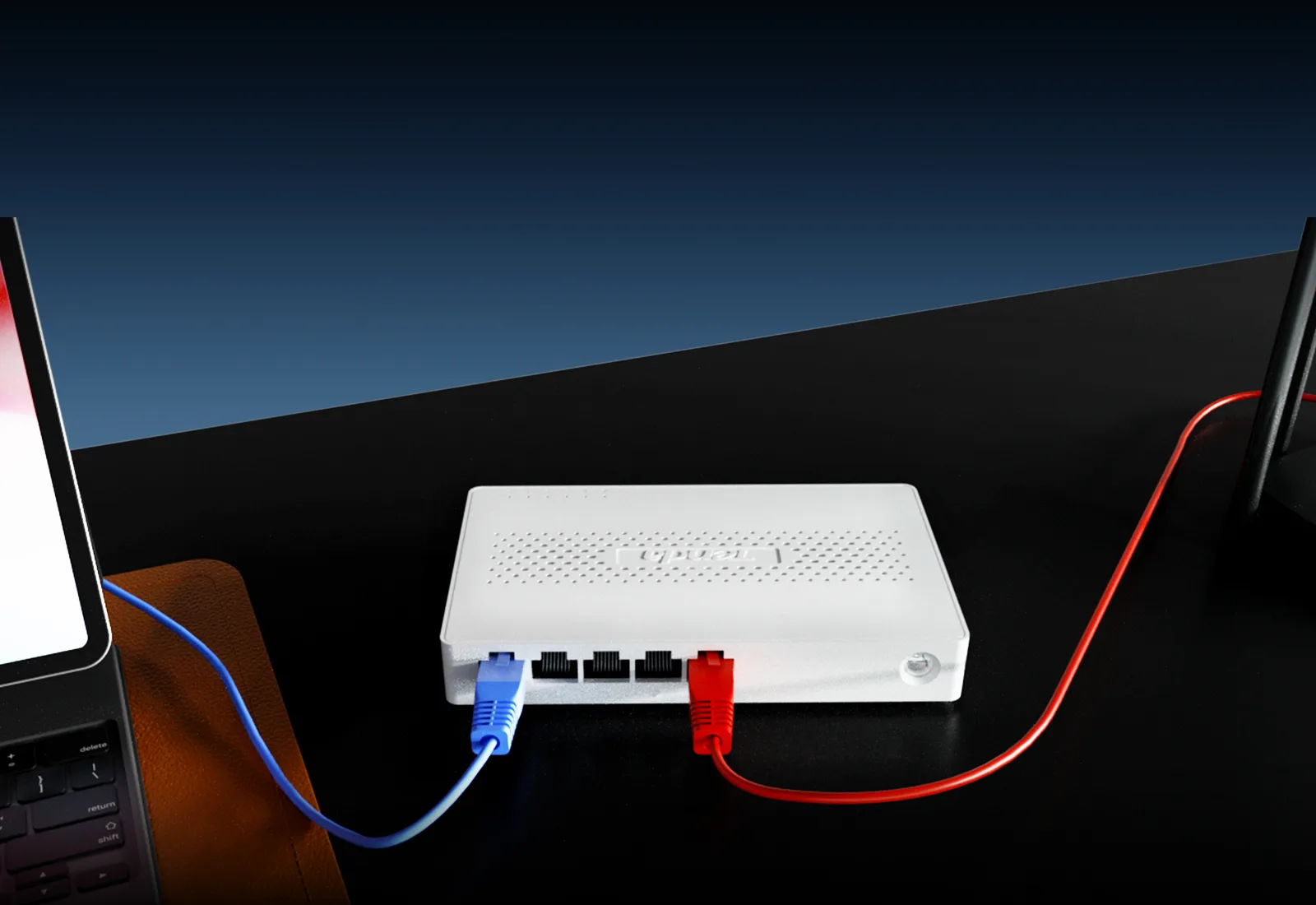 Niezarządzalny przełącznik z pięcioma portami RJ-45