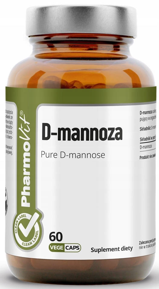 D-MANNOZA BG 60 kapsułek PHARMOVIT – wsparcie dla układu moczowego