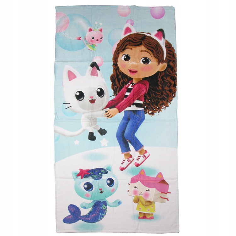 Ręcznik Koci domek Gabi 70x140 – Idealny do kąpieli i na plażę