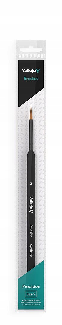 Vallejo B03002 – Precyzyjny Okrągły Pędzel Syntetyczny z Uchwytem Trójkątnym