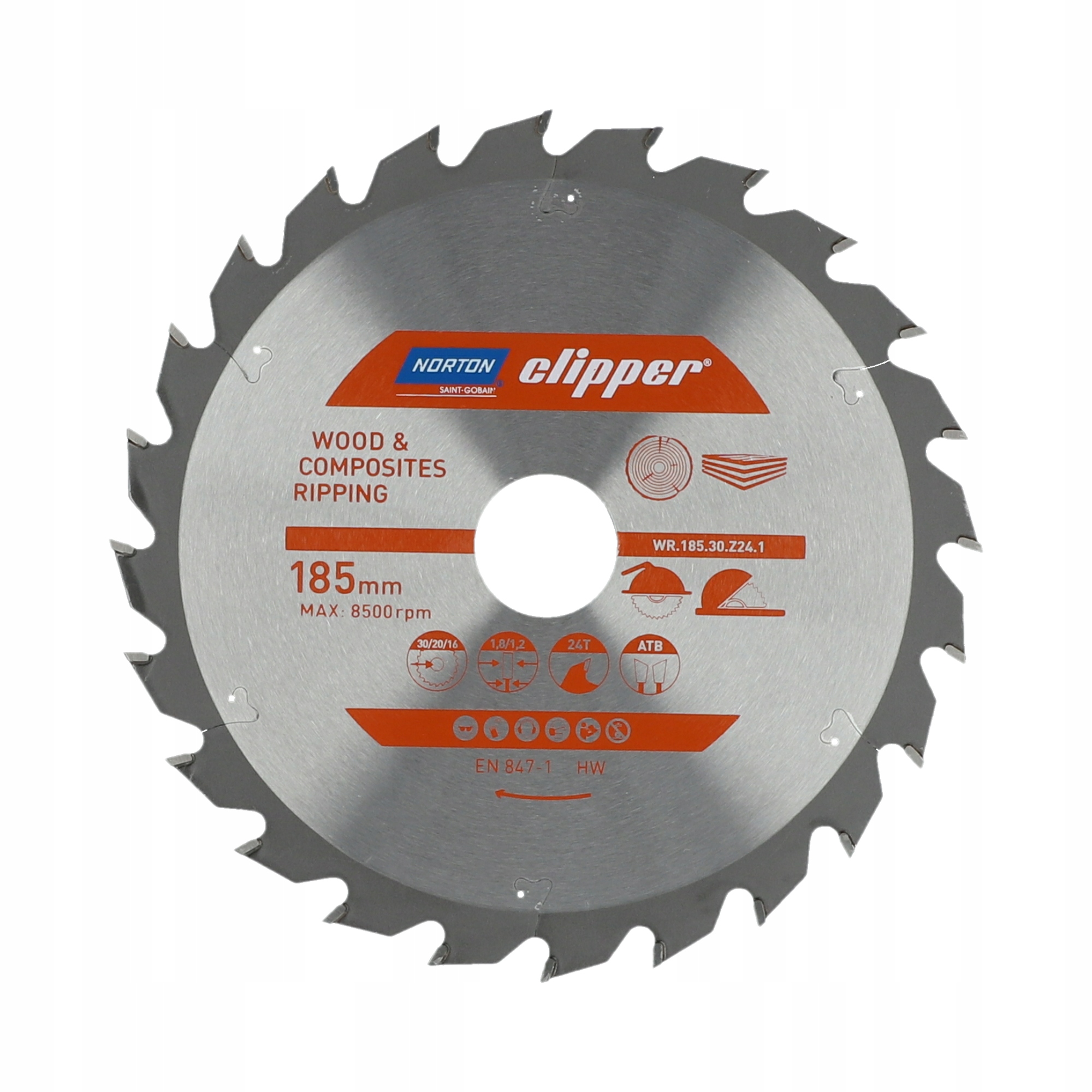 Norton Clipper Piła Tarcza 185mm x 30mm x 24z – Doskonałe narzędzie do cięcia drewna