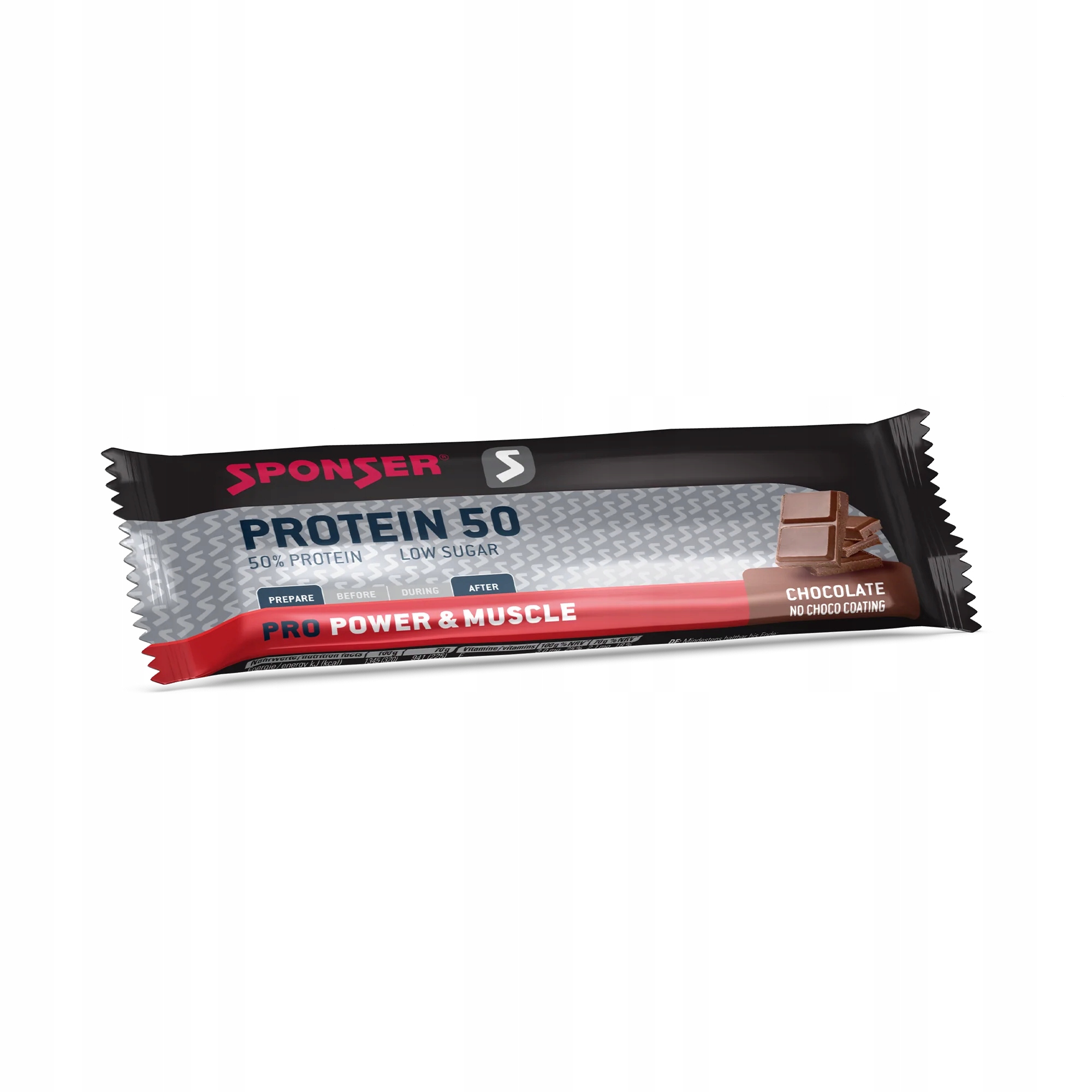 Baton proteinowy SPONSER PROTEIN 50 czekolada – Wysokiej jakości przekąska dla sportowców