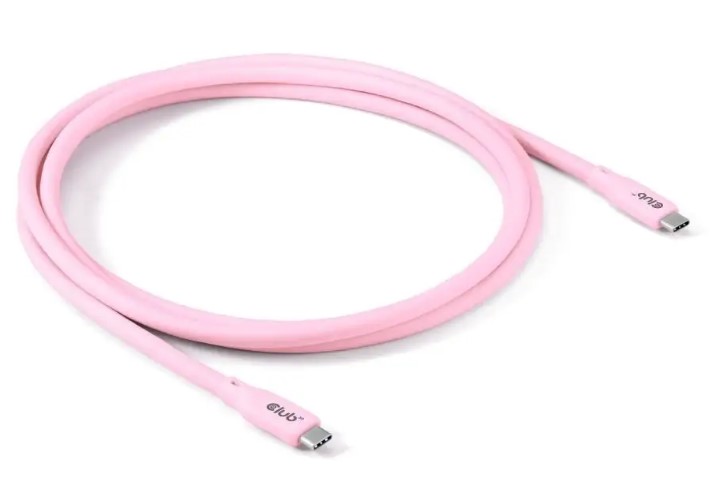 Kabel Club3D Lifestyle USB-C PD 240W, 20Gbps, 2m różowy – Szybkie ładowanie i transmisja danych