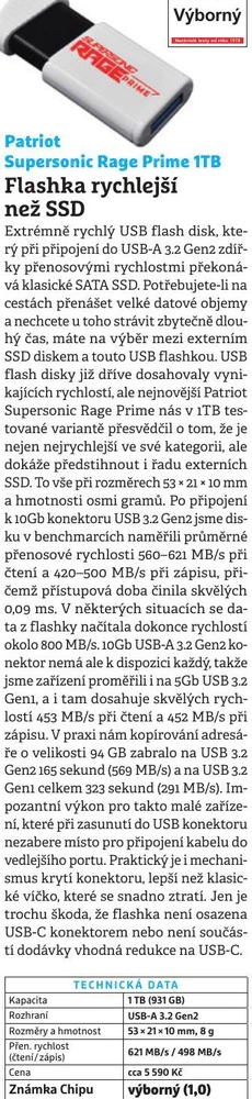 Szybkość transferu dzięki USB 3.2 Gen 2