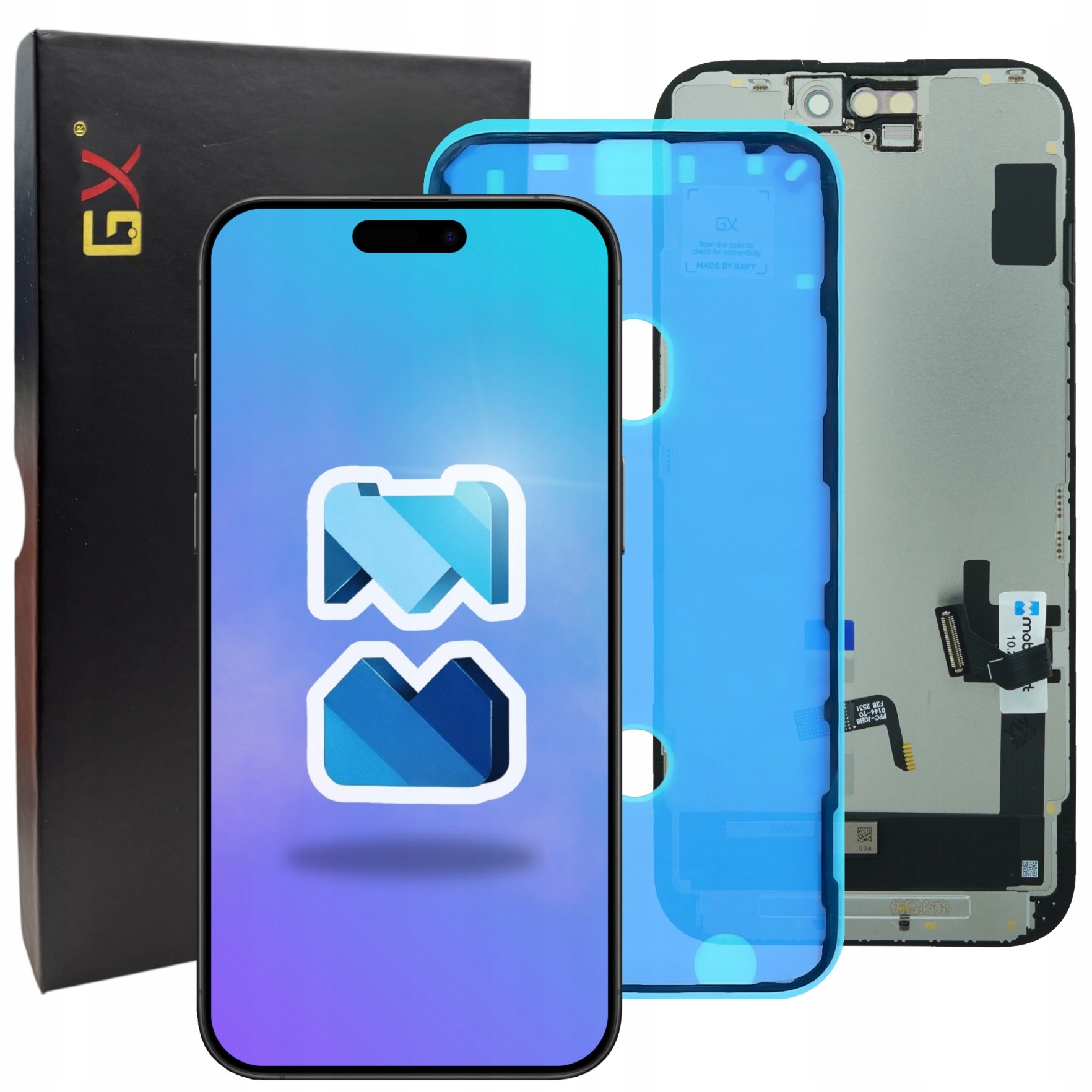 Wyświetlacz do iPhone 15 LCD Ekran Ramka + Uszczelka Hard Oled wersja GX – Idealne rozwiązanie dla Twojego iPhone'a