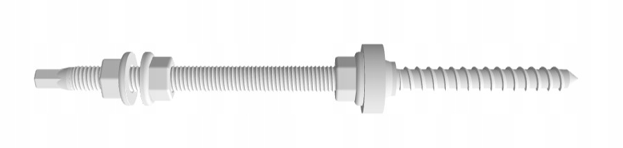 Zestaw zawierający śrubę dwugwintową M10 200mm