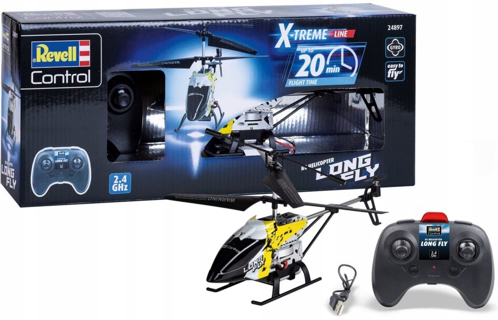 REVELL RC X-Treme Helikopter Long Fly 24897 – Zdalnie sterowany pojazd dla młodych pilotów
