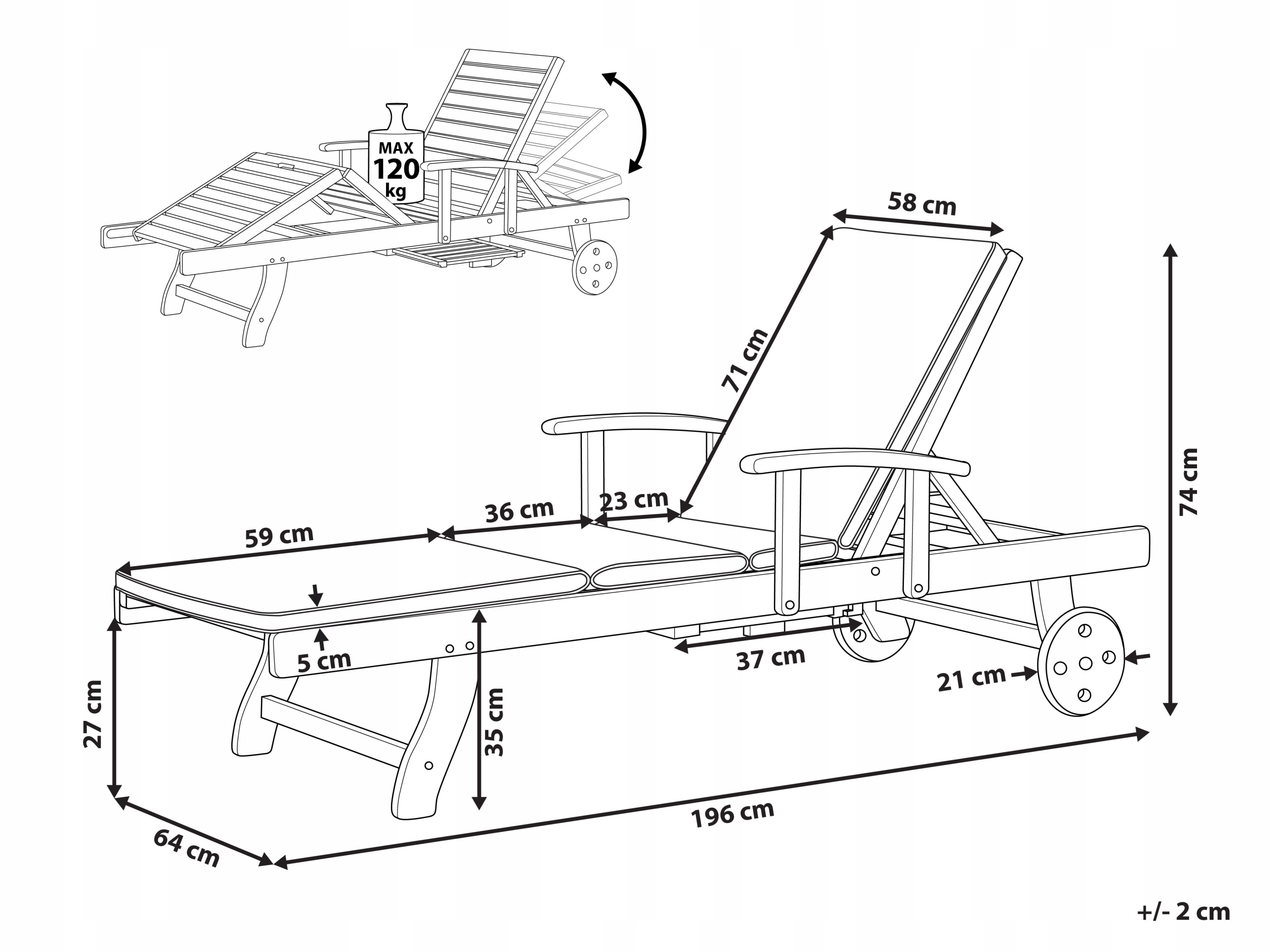 Regulowane oparcie i podnóżek – idealne dopasowanie do Twoich potrzeb