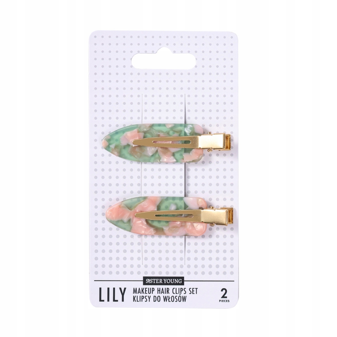 Klipsy do Włosów Sister Young LILY – Zestaw 2 Sztuki Pink Coffee