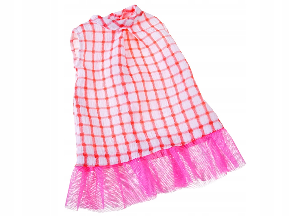 Elegancka sukienka z falbanką i koronkowe rajstopy