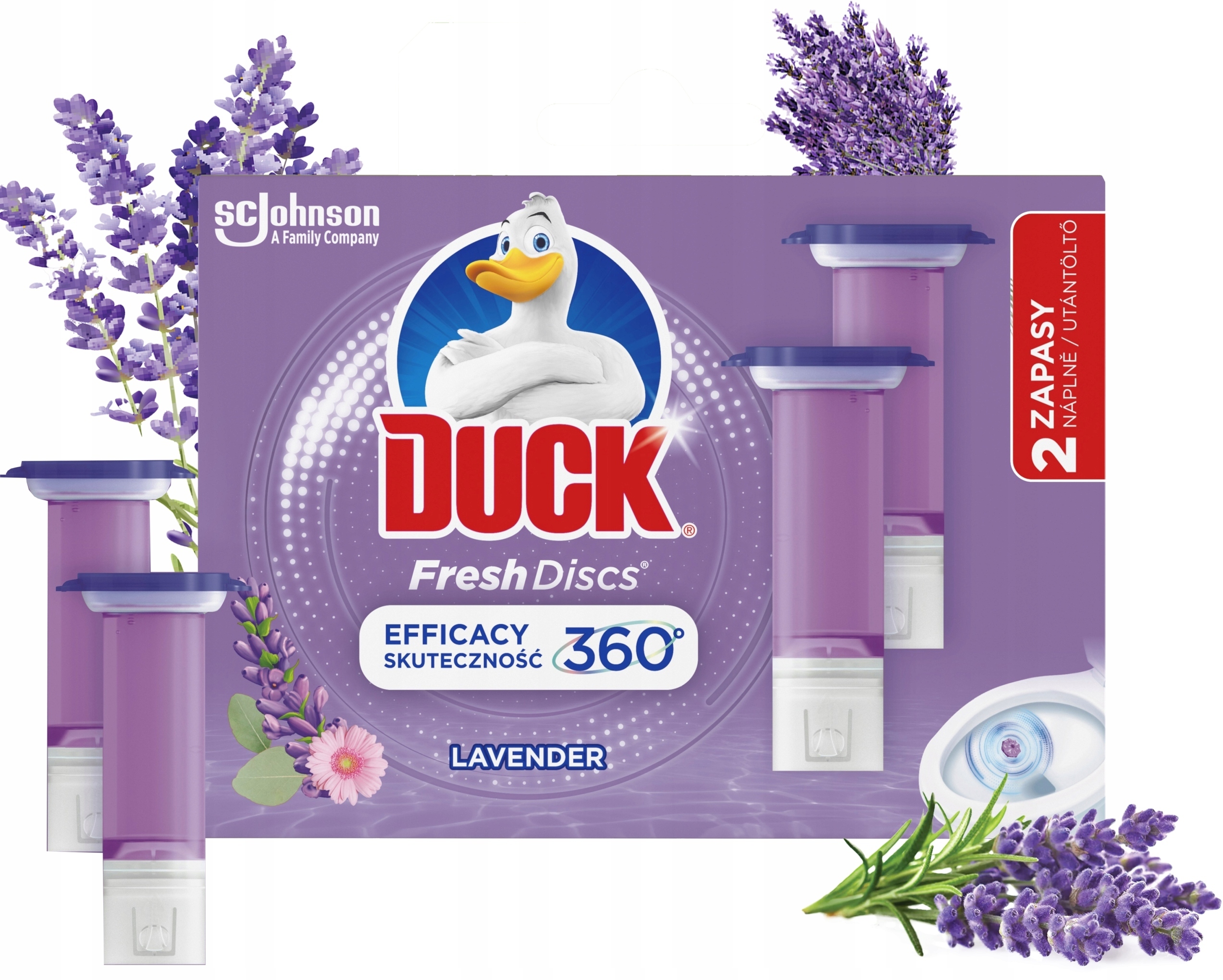 Duck Fresh Discs Lavender - Żelowy Krążek Do Toalety 72ml (2 x 36ml) – Czystość i świeżość w Twojej łazience