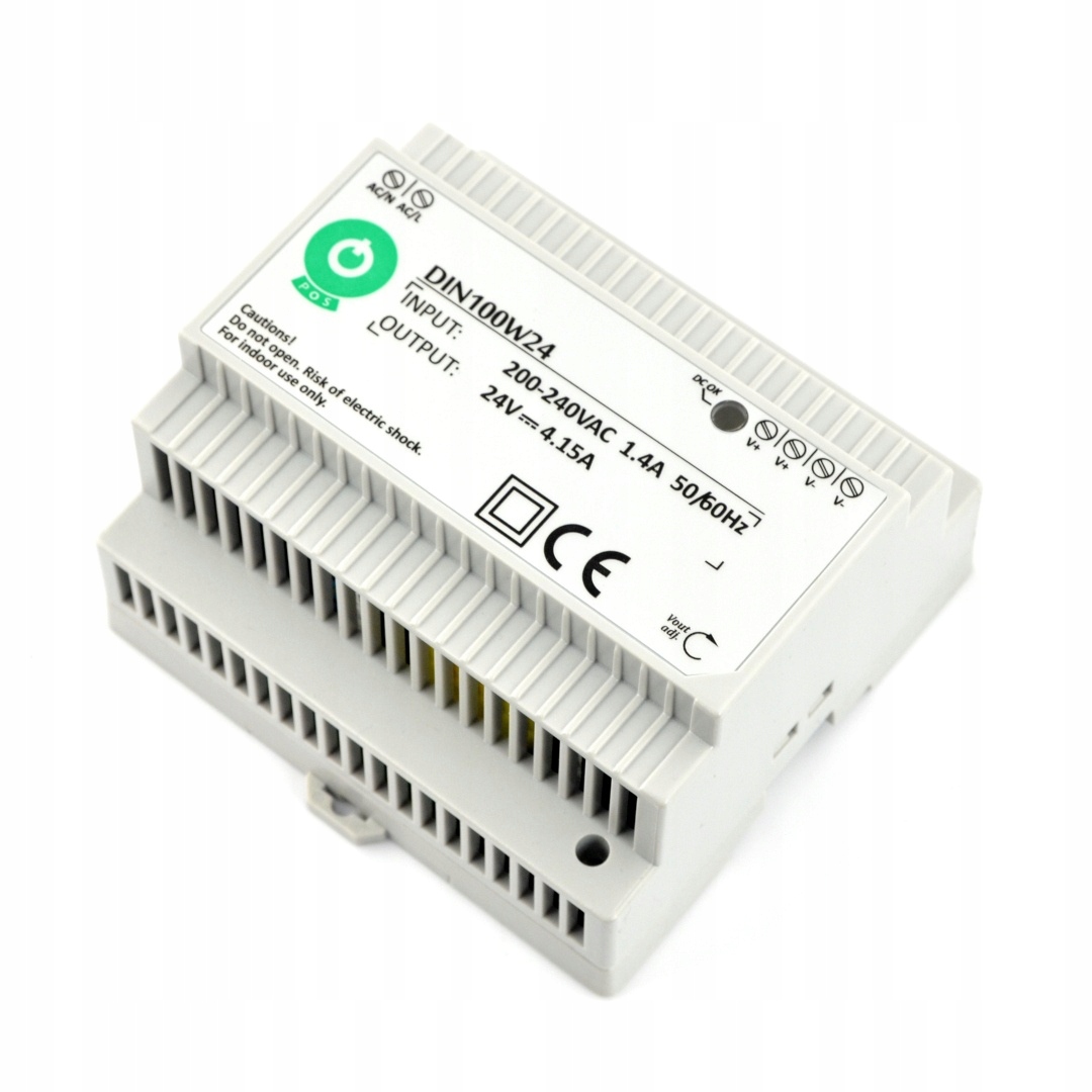 Kluczowe cechy zasilacza POS DIN100W24