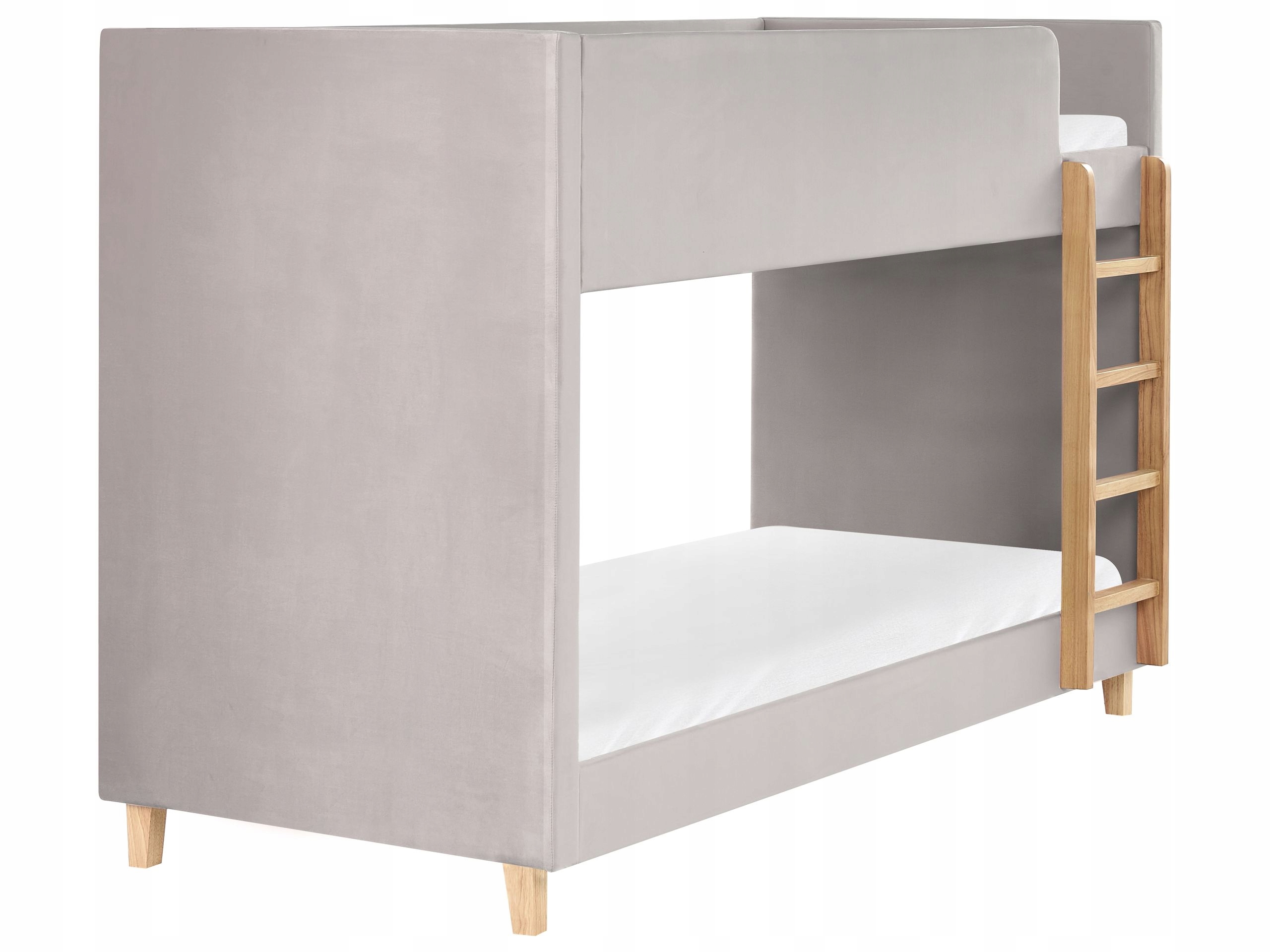 Łóżko piętrowe Welur CHOCQUES 90 x 200 cm – Komfort i styl w jednym