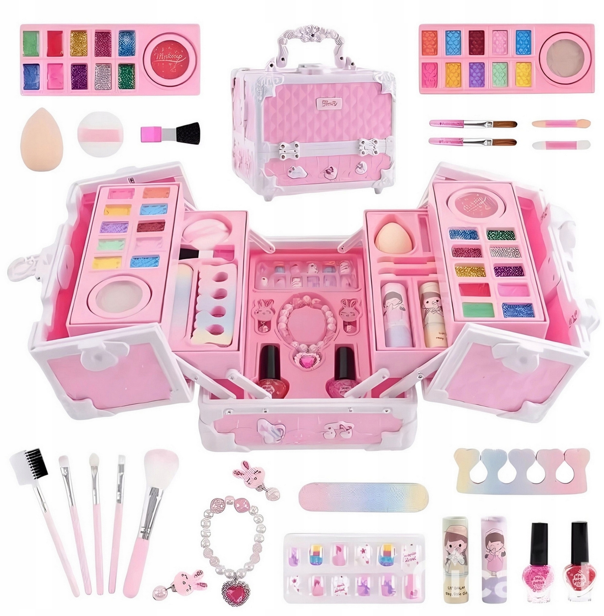 Duży Kuferek Zestaw Kosmetyków – Wspaniały Prezent dla Małej Księżniczki