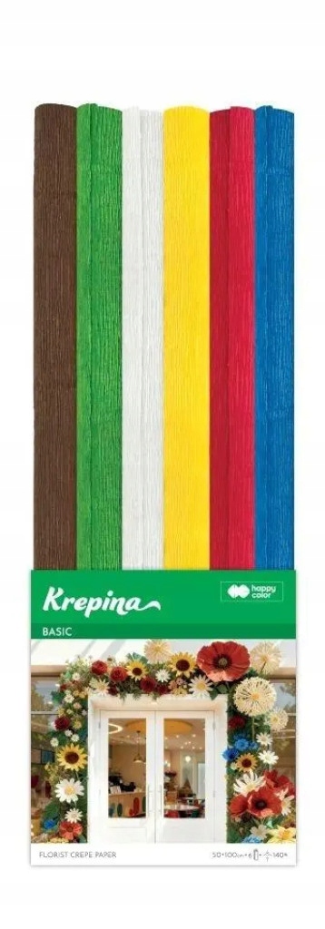 Krepina marszczona Basic 50x100cm – Idealna do tworzenia kwiatów