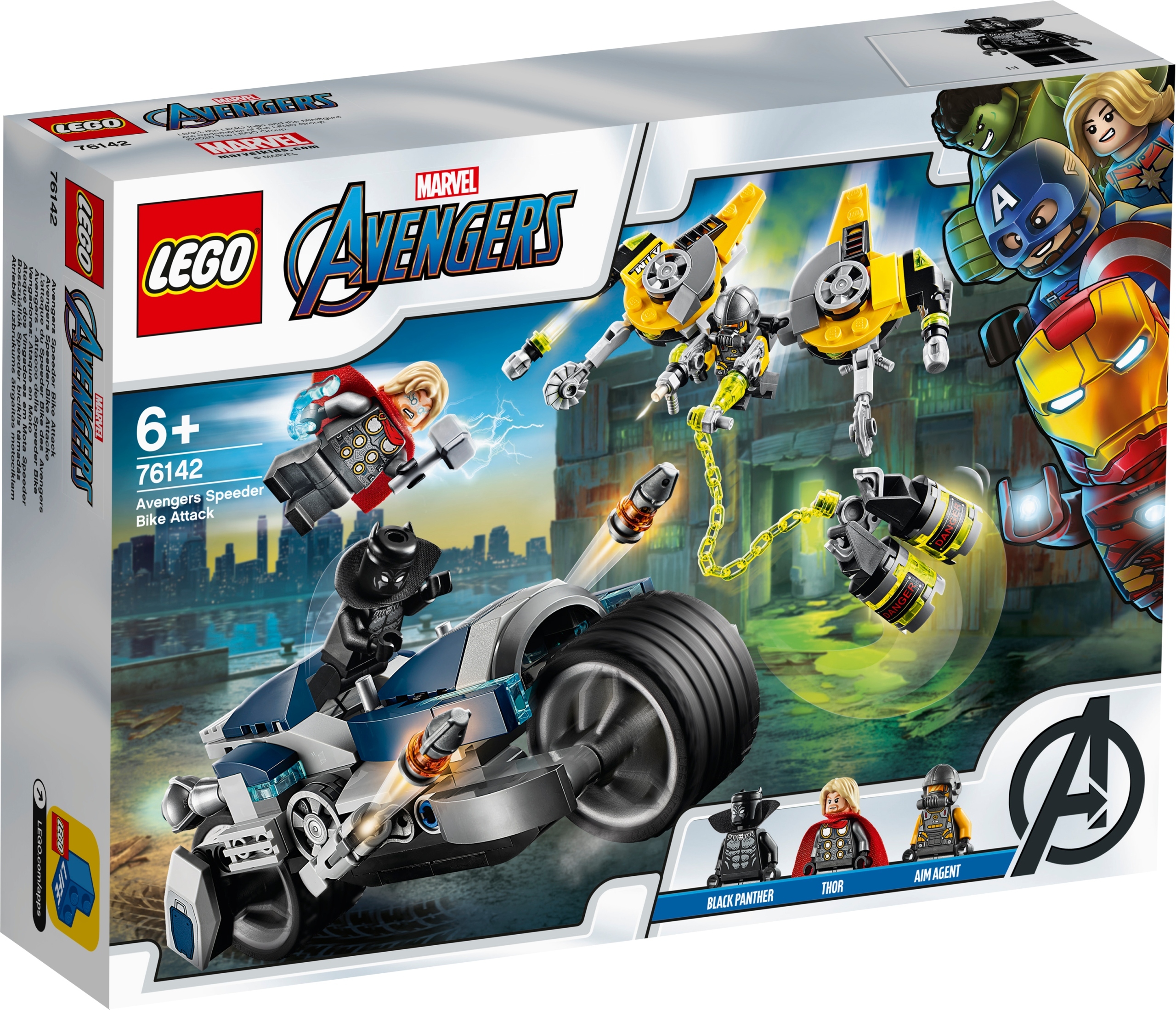 LEGO Marvel Walka na motocyklu (76142) – Emocjonująca przygoda z superbohaterami