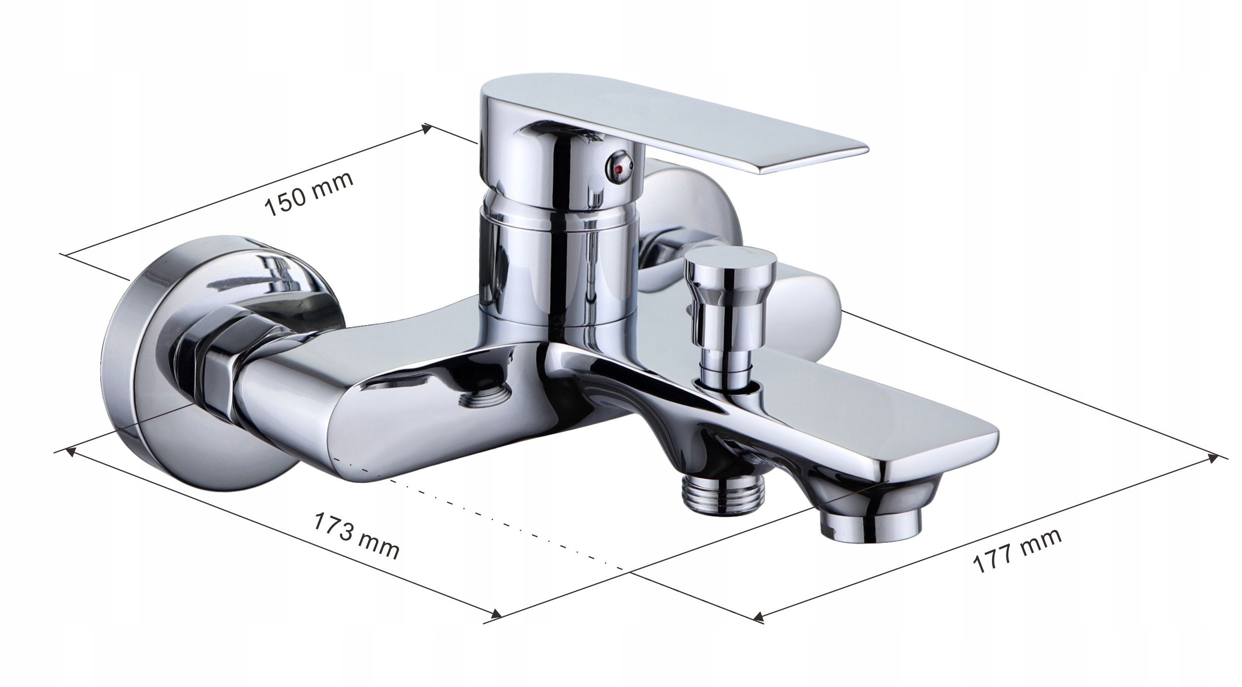 Zasięg wylewki - Komfort użytkowania z 17,3 cm