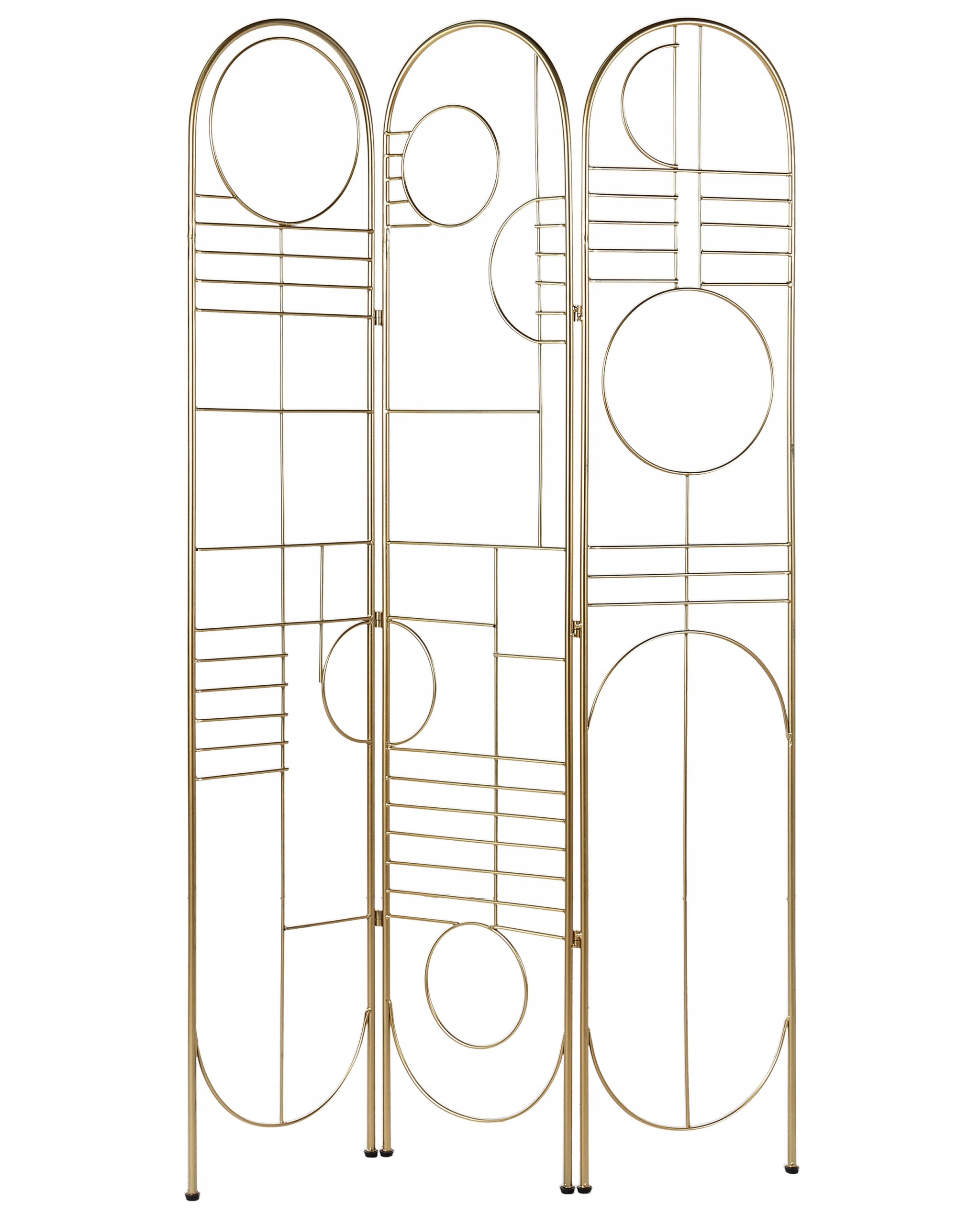 3-panelowy parawan pokojowy TURANIA Złoty 100 cm x 170 cm – Elegancja w Twoim wnętrzu
