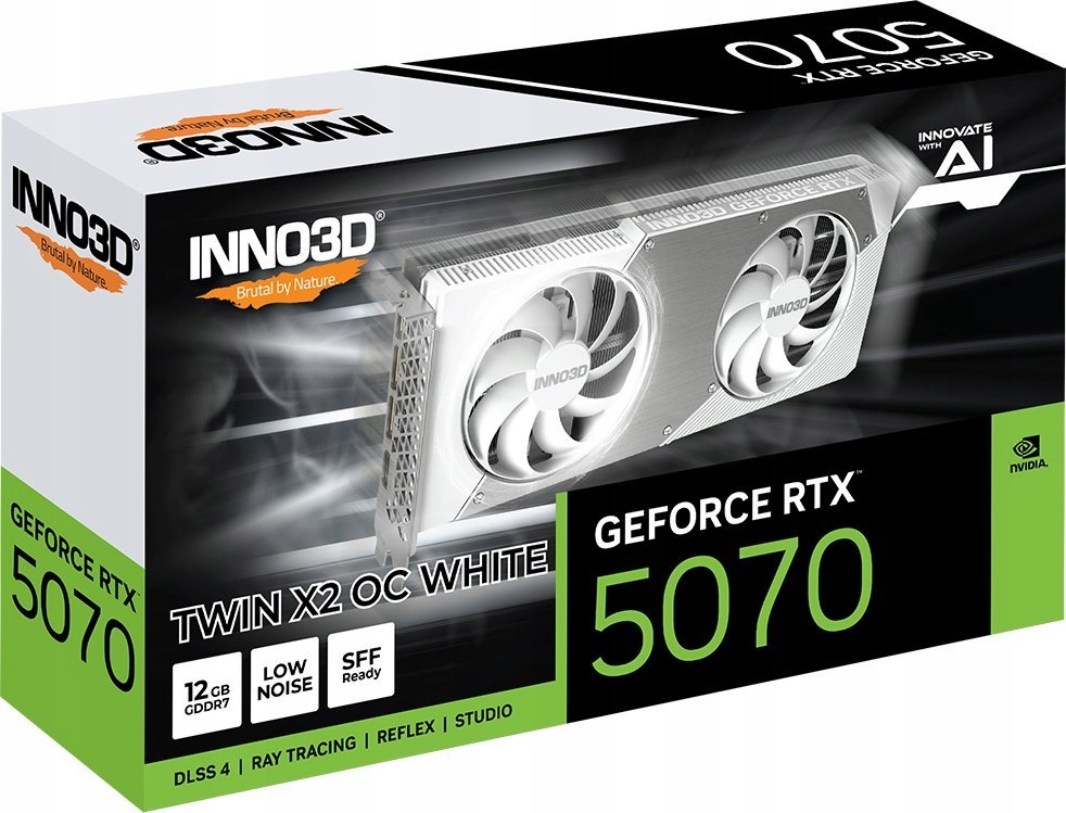 Karta graficzna INNO3D GeForce RTX 5070 Twin X2 OC WH – Wydajność na najwyższym poziomie