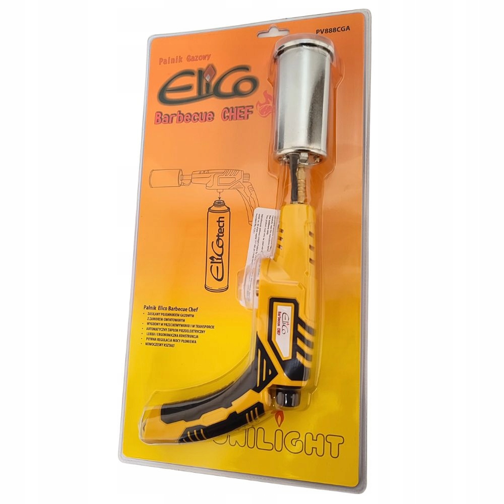 ELICOTECH Palnik gazowy 2300 W – Idealny do grilla i ogniska