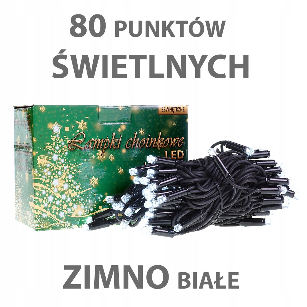 Lampki choinkowe Rum-Lux LZ-LED-80G – Idealne oświetlenie na zewnątrz