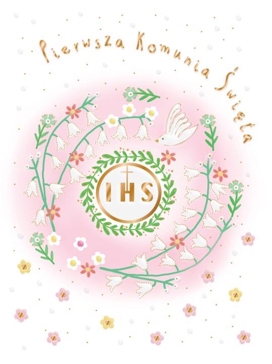 Karnet A5 Komunia Gołąb Różowy – Idealny wybór na wyjątkowe okazje