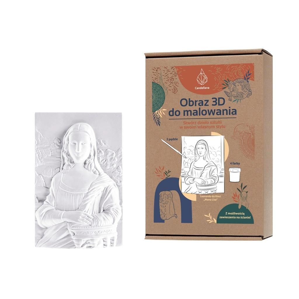 Obraz z 3D do malowania - Mona Lisa – Kreatywna zabawa dla dzieci