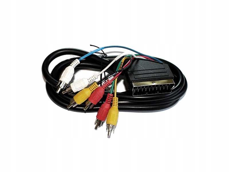 Kabel Scart - RCA (Cinch) x6 1.5m czarny – Idealne połączenie dla sprzętu RTV