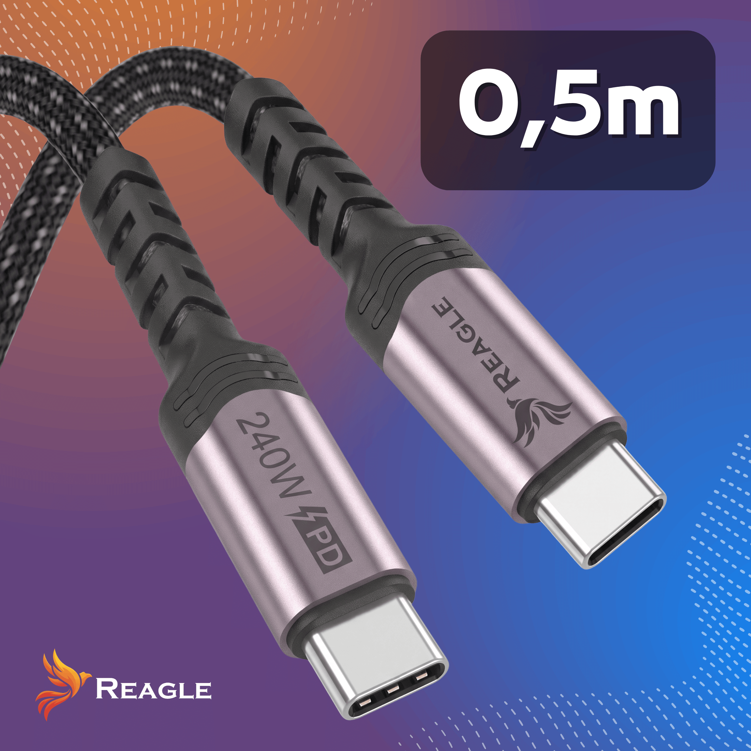 Reagle USB-C kabel PD 240W QC 4.0