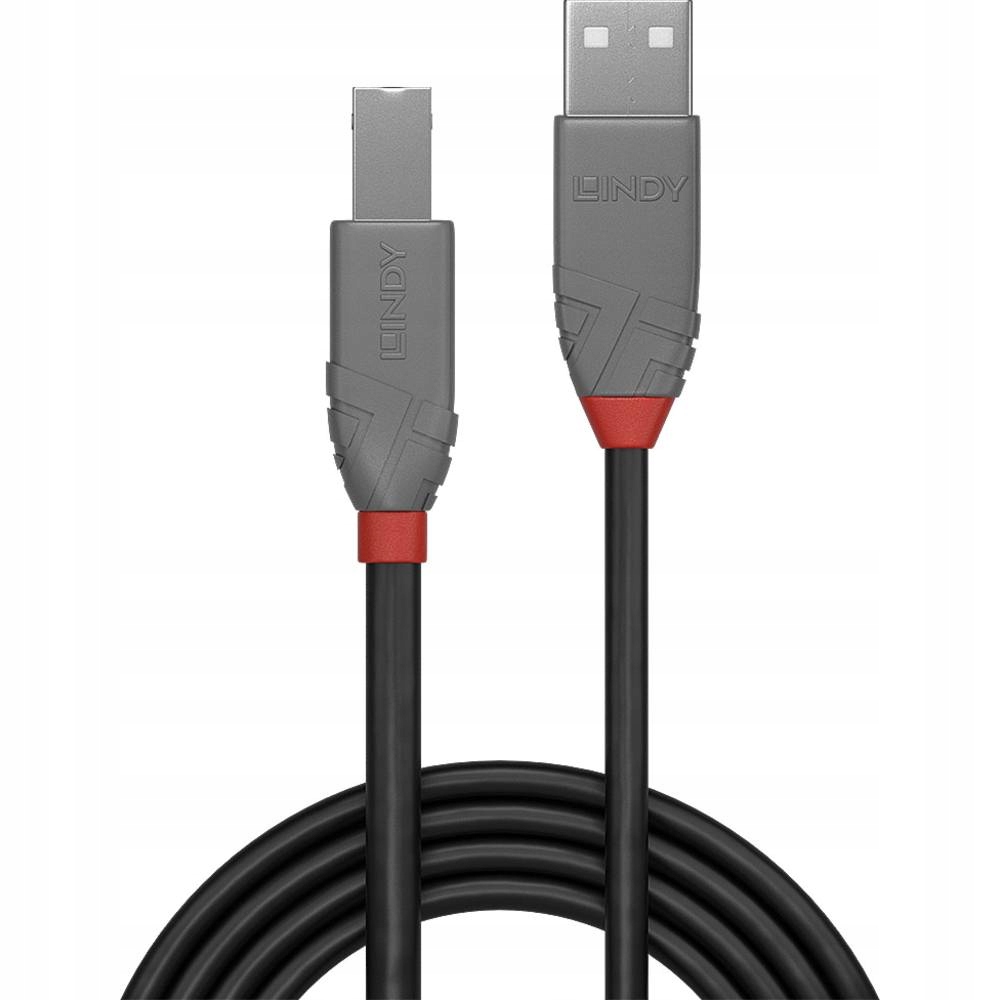 Kabel USB-A - USB-B 10 m Szary (36677) – Profesjonalne połączenia dla Twojego sprzętu