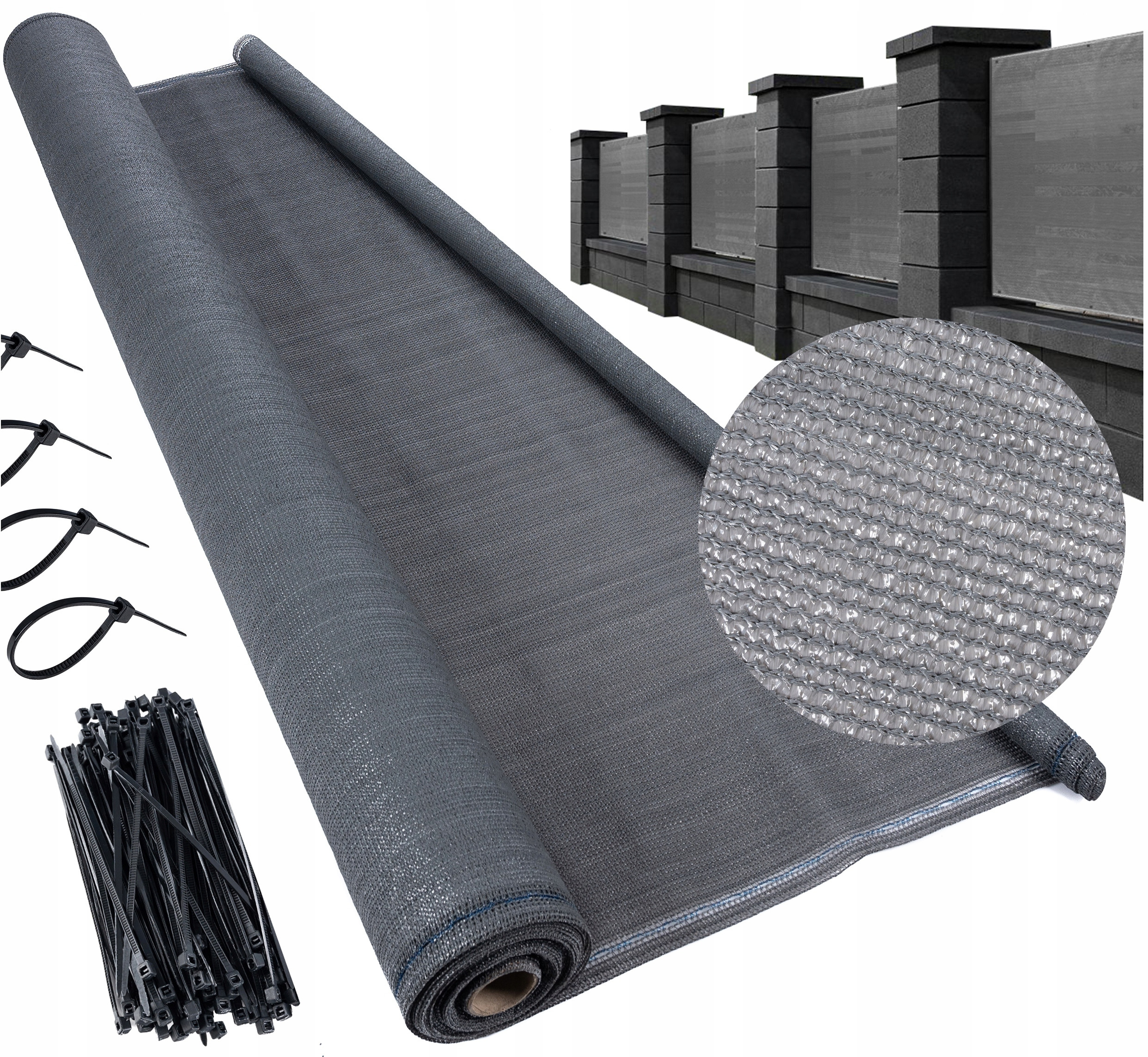 Siatka Cieniująca Maskująca L52C1 – Idealna Osłona na Płot 1,5x25m