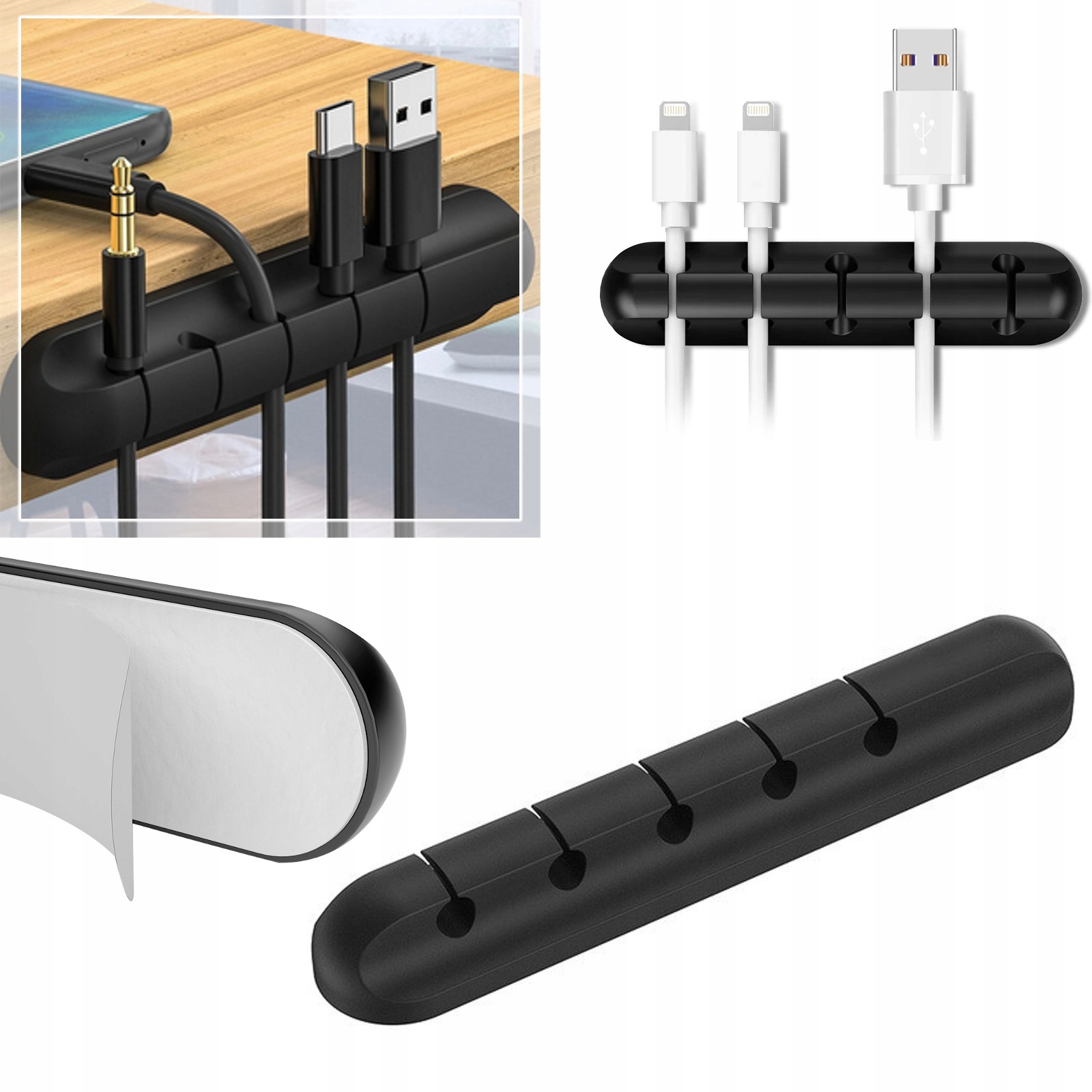 Organizer KELTIN – Uchwyty do kabli i przewodów pięciomiejscowy