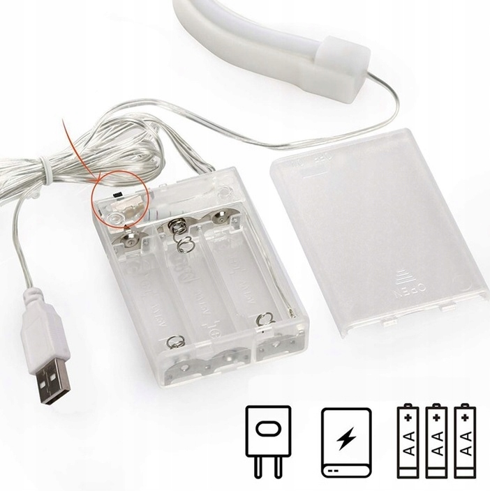 Zasilanie bateryjne lub przez USB – wygodne rozwiązanie