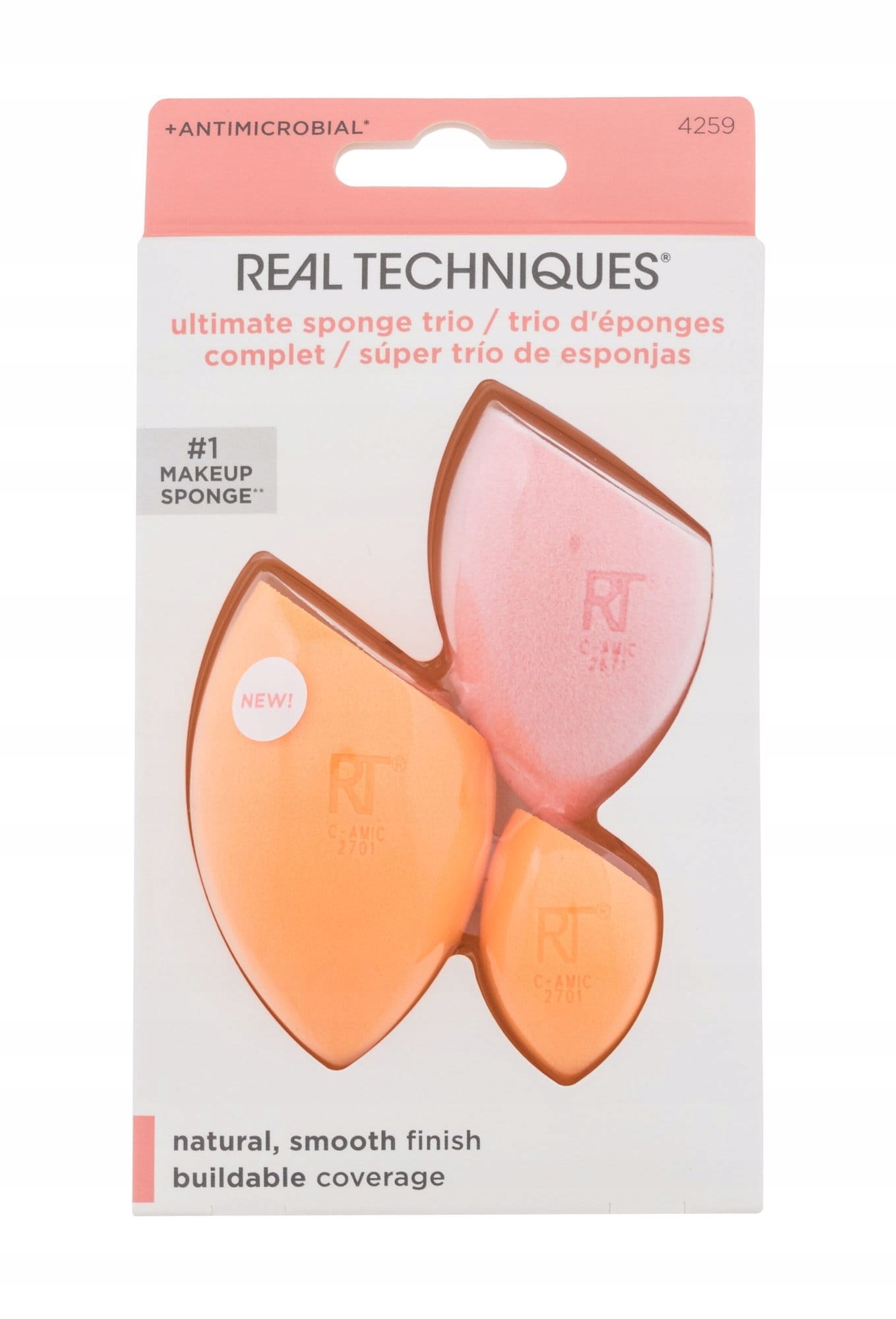 Real Techniques Ultimate Sponge Trio – Gąbki do makijażu dla perfekcyjnego wykończenia