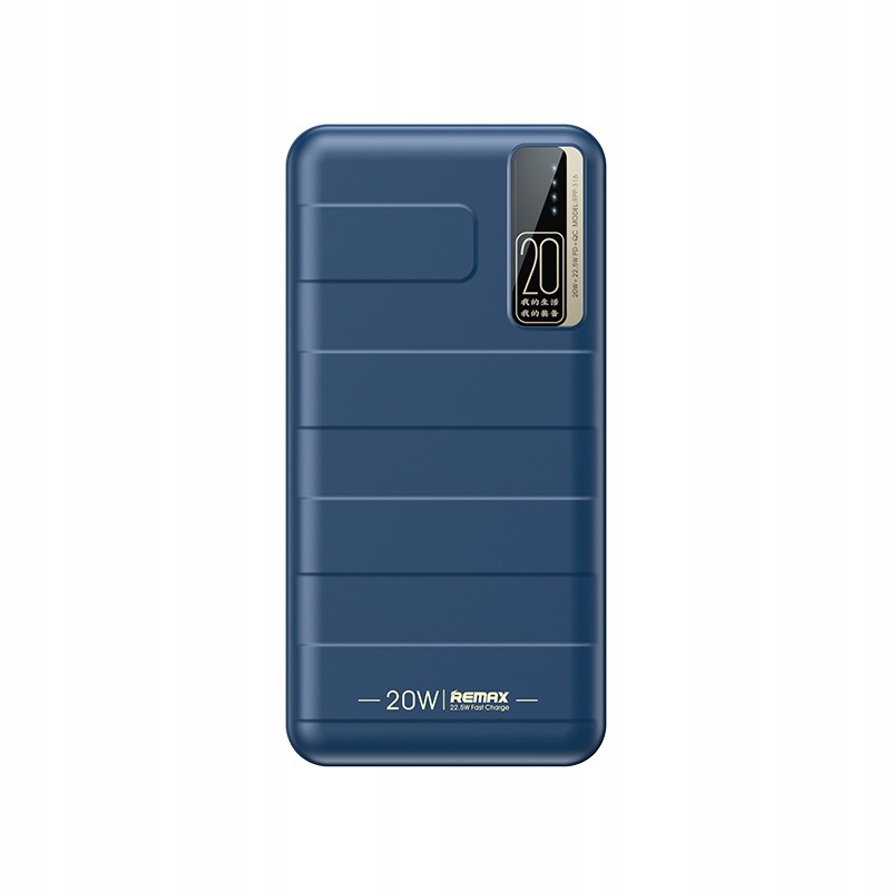 POWERBANK REMAX NOAH SERIES 20000mAh RPP-316 PD 20W+ QC 22,5W BLUE – Niezawodne źródło energii w podróży