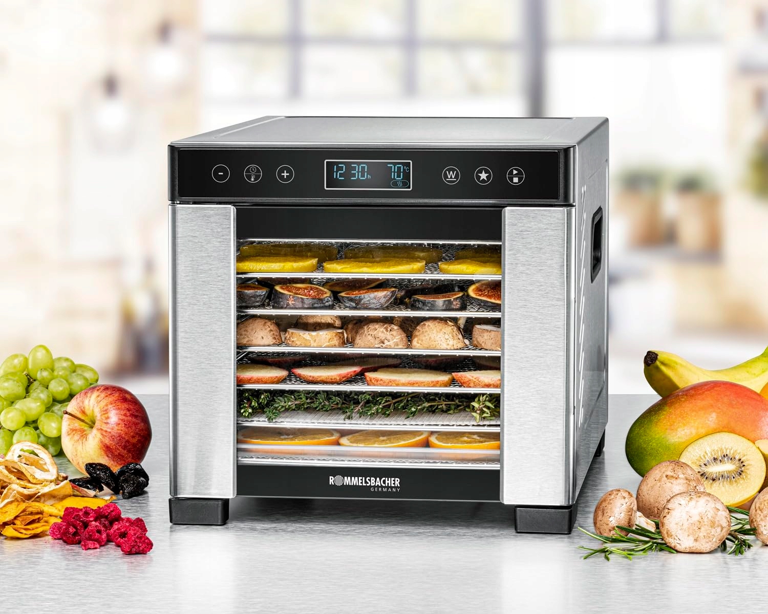 Rommelsbacher DA 650 – Dehydrator żywności w eleganckim czarnym kolorze