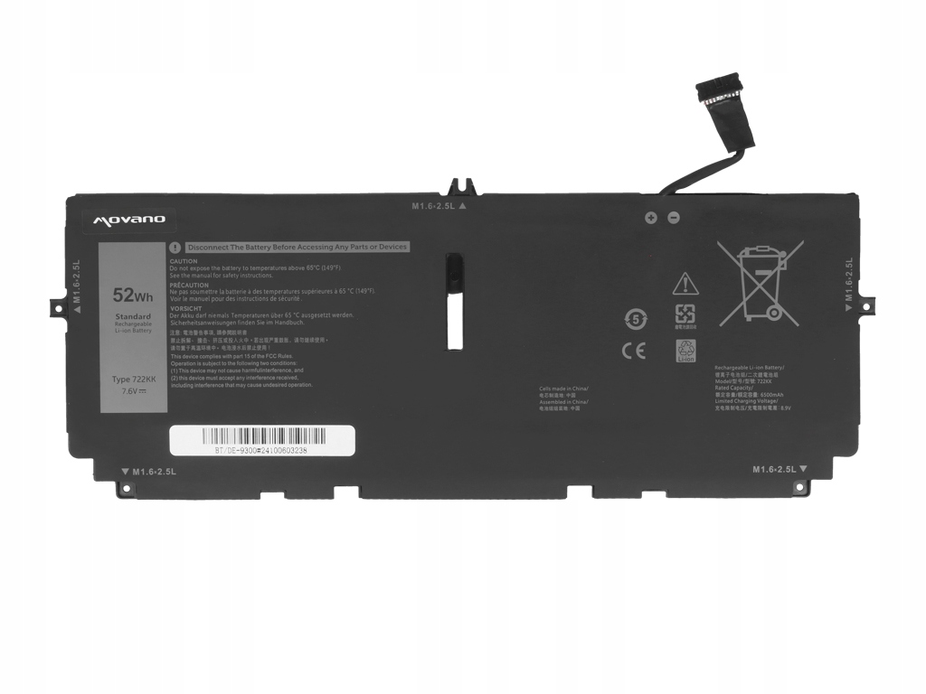 Napięcie 7.6V i cztery ogniwa Li-polymer