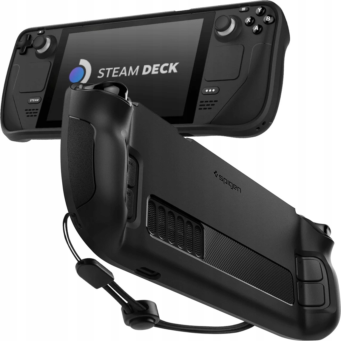 Spigen Rugged Armor – Etui do Steam Deck w kolorze czarnym