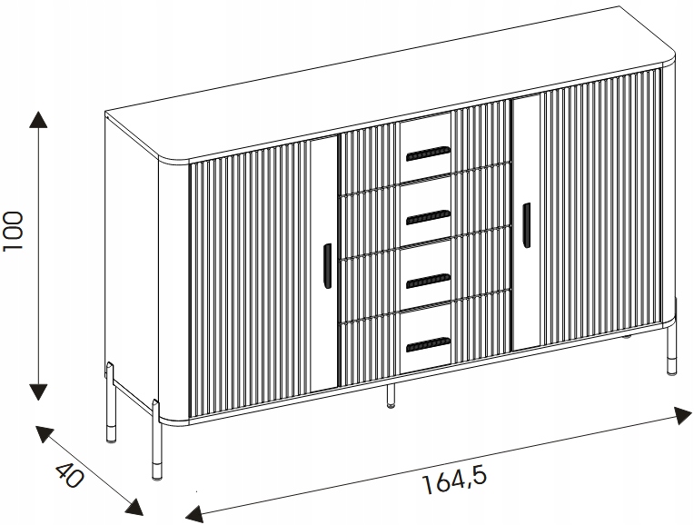 Stylowy design i harmonijne proporcje komody DANTE DT09