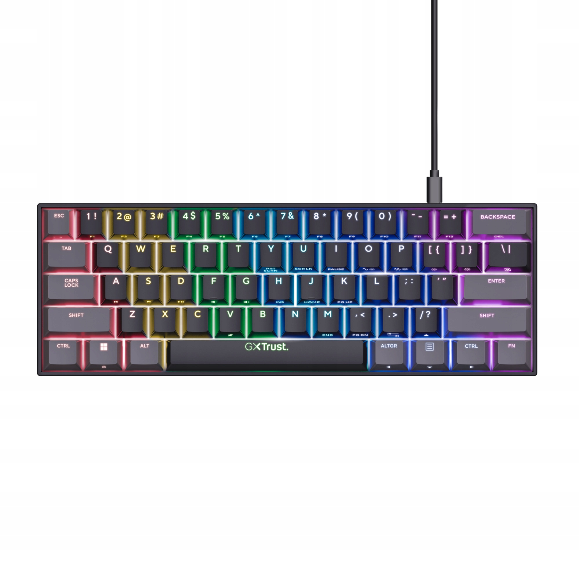 Klawiatura Trust GXT 867 ACIRA – Mechaniczna klawiatura gamingowa 60%