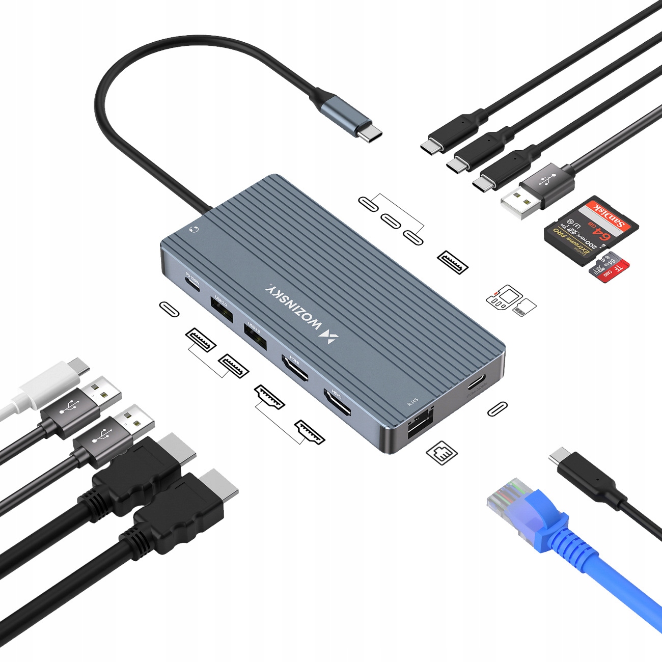 Pełna łączność w jednym urządzeniu – Ethernet, audio i porty USB