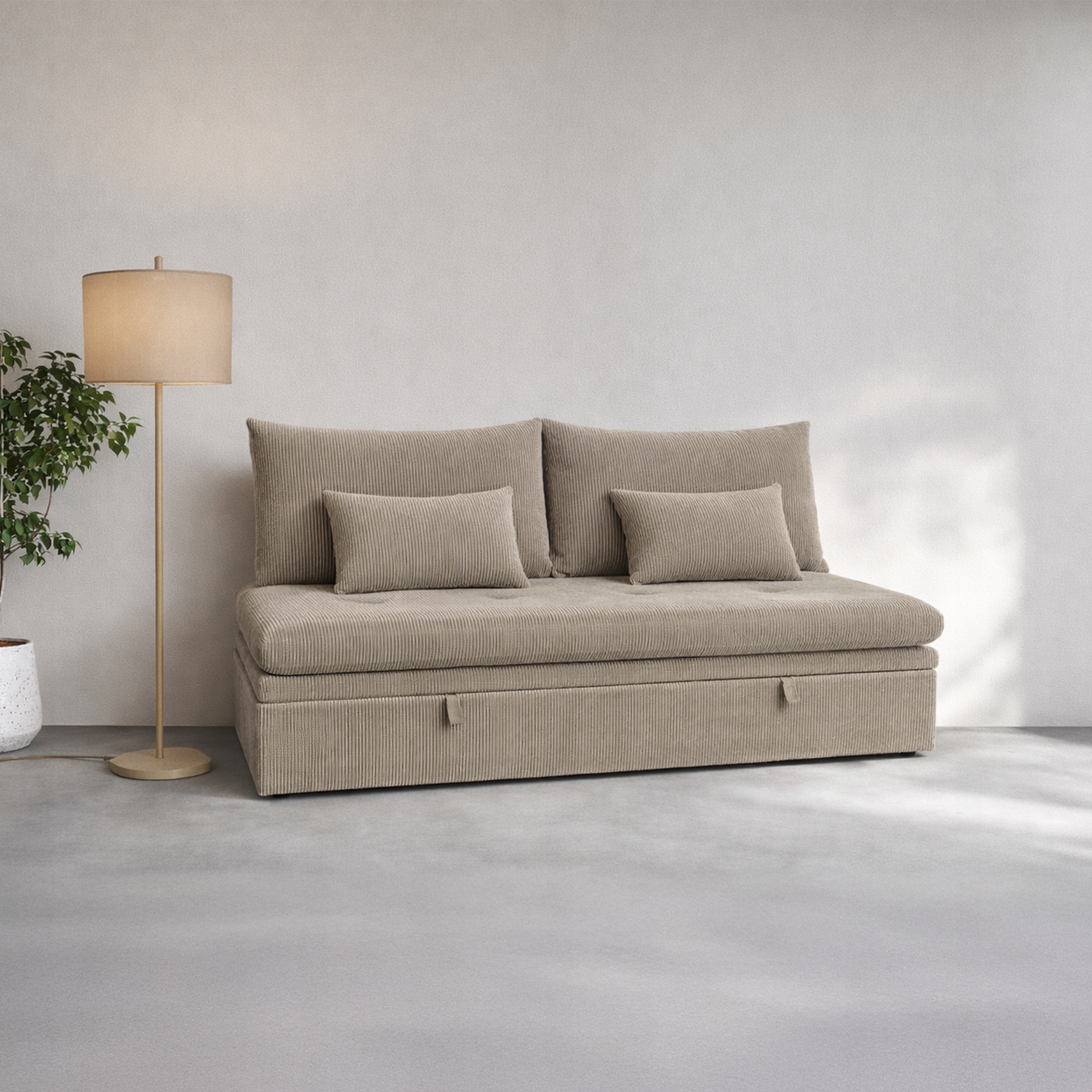 Sofa wypoczynkowa Aster taupe sztruksowa – Komfort i styl w Twoim salonie